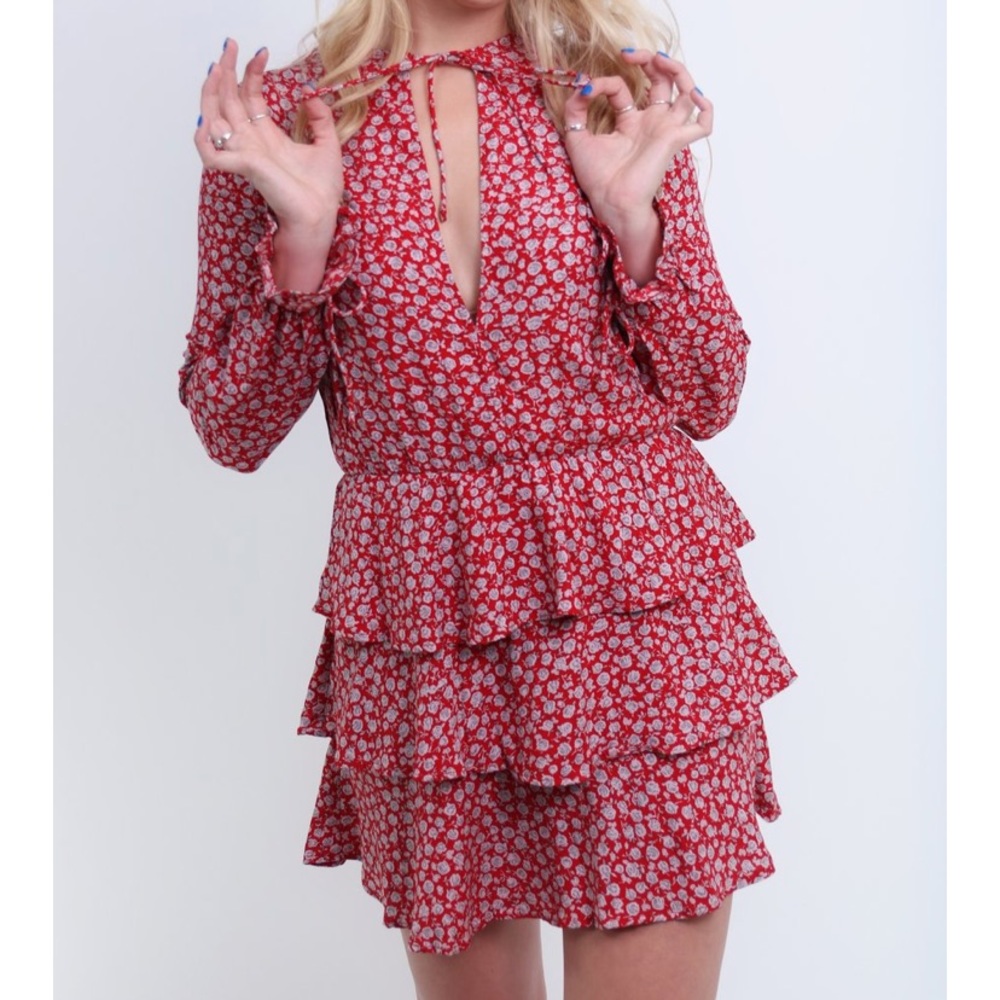 Rydel Red floral dress - NWT